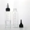 20pcs 30ml/60ml/100ml/120ml/250mlプラスチックペットEジュース液容量ドロッパーボトルツイストトップキャップタトゥー色素インクコンテナ卸売