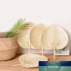 Peach Shaped Bamboo Fan Creative Hand Summer Cooling Trähandgjorda dekorativa vävda parti DIY Weddin Fans China Supplies