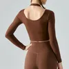 Camicie attive Slim di alta qualità da donna a maniche lunghe Yoga Top Leggero traspirante Abbigliamento sportivo sexy Quick Dry Running Fitness