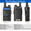 Walkie Talkie Baofeng UV-5R 5W 휴대용 HAM CB 라디오 듀얼 밴드 VHF/UHF FM Transceiver 두 방향 헌팅 UV-82 UV-9R Plus