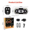 Bike Lights LED Bike Taillight Remote Control Bicycle Tail Light with Turn Signals Waterproof Rechargeable Warning Lamp Cycling Accessories HKD230810