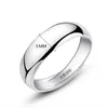 Band Rings Unibabe Real Sterling Silver Round Open Ring Men Women Bright Silver Ring Male Pure Silver Simple Open Ring Jewelry Gift