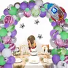 Andra evenemangsfestleveranser Joymemo Space Birthday Decorations Rocket Star Balloon Garland For Boys Toy tema 1: a 2: a 3: e 5: e 6: e födelsedagsfestdekor 230809