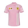 D7ov 2023 Men's Polo Shirt Is Suit for Formula One Racing Team New Cycling Short Sleeved T-shirt Casual Fashion Car