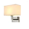 Vägglampor American Simple Lamp Sconce Sliver Metal Modern inomhus Badside Badrumspegel LED -lampor Heminredning Ljusarmaturer