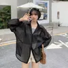 Women's Blouses Summer Sun Protection Long Sleeve Shirt Blouse Loose Tops Womens Korean Setup Shirts Tall Dongdaemun 2023 Chic &