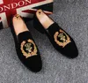 Men's Fashion Suede Leather Embroidery Loafers Mens Casual Printed Moccasins Oxfords Shoes Man Party Driving Flats EU size 38-45