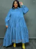 Plus Size Dresses Shirt For Women Clothing Casual Loose Big Swing Maxi Dress Fashion Streetwear Wholes 3xl 4xl 5xl 6xl