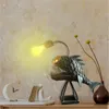 Objets décoratifs Figurines Creative Angler Fish Lampe de bureau Shark Desktop Night Light USB Métal Art Lanterne Décoration de table Chambre Maison Cadeau 230809