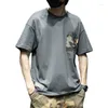 Men's T Shirts Summer American Loose Heavy Work Clothes Short-sleeved Cotton T-shirt