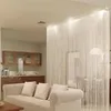 Cortina de corda de cor sólida 1 m 2 m partição de decoração Cortinas de porta românticas simples e elegantes para sala de estar Cortinas transparentes s293K