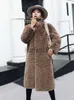 レディースジャケットラック2022女性エレガントなソリッドフェイクファーコート女性冬の濃い暖かい子羊毛皮コートレディ韓国ファッションピンクアウターJ230810