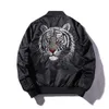 Mäns jackor Mens Bomber Jacket Feather Embroidered Tiger Flight Jackets Pilot Air Force Militär Motorcykeljacka Båt Män 230809