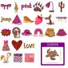 50pcs leopard pattern pattern stickers girls girls pink black رصدت