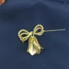 Broches reconstituant des manières antiques est des bijoux antiques pompon arc cloches petite broche mérite d'agir le rôle de corsage féminin