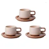 Mugs 3 sätter kaffekoppar Set keramik och tefat Family Tea Cup Drinkware British British British British