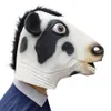 Party Masks Animal Masks Halloween Cow Latex Mask Novelty Costume Party Fancy Dress Masquerade Theater Props Carnival Helmet 230809