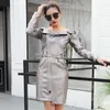 Casual Dresses Sexy Off The Shoulder Slash Neck Slim Fit Womens PU Leather Moto Biker Long Sleeve Sashes Zippers Medium Length