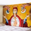 Tapissries Christ Church Fresco Angel Scene Home Decor Art Tapestry Hippie Bohemian Tarot Pretty Room Wall Decor