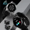 GT66 Smart Watch with TWS Earphones NFC Music Control 1.39 HD Screen Bluetooth Call Healthy Monitoring 100+ Sports Modes