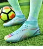 Молодежные мужские футбольные сапоги TF AG Purple Black Blite Blue Soccer Shoes Sneakers Sneakers Youth Long Training обувь для ногтей