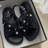 Sandali Neri Donna Summer Gothic Punk Platform Shoes Y2k Kawaii Flats Footwear 230417