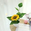 Fleurs décoratives Simulation Tournesol Bonsaï Artificielle Fleur De Soie En Plastique Pot Faux Plantes En Pot Pour La Maison Bureau Decktop Décoration