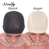 Perukkåpor Nunify 6st Mesh Net Glueless Hair Net Wig Liner Wig Caps för att göra peruker spandex net elastisk kupol peruk cap 230809