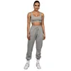 Women's Two Piece Pants European And American Solid Color Double Vest Trousers Sports Suit Recommendation In Europe America