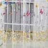 One Piece 270x100cm Butterfly Sheer Curtain Tulle fönsterbehandling Voile Drape Valance 1 Panel Tyg U70929319K