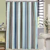 Jarl home Whole Blue White Striped Shower Curtains with Hooks Bathroom Waterproof Polyester Fabric Shower Curtain with Grommet255k