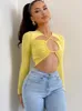 Regatas femininas Crochet Top oco Crop Out Sexys Slim Fit Gyaru Roupas Fashion Draw Rope Night Club Outfits Summer Outfits For Women