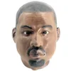 Realstic Black Male Man Mask Kanye Gold Digger Latex Rapper Costume Accessory HKD230810