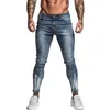 Mens Jeans gingtto för män Slim Fit Super Skinny For Street Wear Hip Hop Ankle Längd Tätt snitt nära kroppen Big Size St 230809