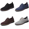 GAI GAI GAI Large Size Matte Leather Business Shoes Men Black Dark Brown Grey Anti-suede Trainers Outdoor Sports Sneakers