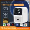 أجهزة العرض Wanbo T4 Projector Android 9.0 Full HD 4K Projector 1920*1080p 12000 Lumens Auto Focus Coatchone Correction Home Outdoor Movie 230809