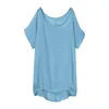 Kvinnors blusar Pure Color Shirts Female Batwing hylsa Kort skjorta avslappnad lös topp för kvinnor eleganta damer pullover toppar