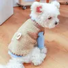 Vêtements pour chiens vêtements chauds d'hiver laine de mouton corail tricoté veste pour animaux de compagnie manteau coupe-vent coton rembourré costume Onesie pyjamas