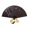 Chinese Style Products Vintage Chinese Silk Folding Fan Retro Plum Blossom Pattern Bamboo Hand Fan Craft Party Dance Fan with Tassel Gift Home Decor R230810