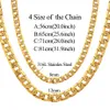 Hochzeit Schmuck Sets Männer Frauen Dubai Gold Farbe Edelstahl Halskette Armband Set Hiphop Curb Cuban Dicke Kette Großhandel 230809