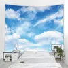 Tapestries Blue Sky White Clouds Tapestry Bright Sun Wall Hanging Natural Landscape Tapestries Sovrum vardagsrum sovsal vägg filt tyg r230810