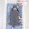 Pajamas Newborn baby summer thin baby sleeping bag integrated pajamas wearable blanket printed cartoon sleeping bag anti kick blanket Z230810