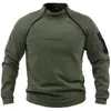 Herrtröjor tröjor 2023 Stå upp krage manlig hoodie Autumn Winter Warm Fleece Solid Color Outdoor Hateble Tactical Mens Gym Sport Tops 230809