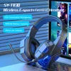 Ny Sy-T830 Wireless Bluetooth Luminous Game Music Dual Mode hörlurar Enc Noise Clevering Plug Mic 3D Space Sound Gaming Headset
