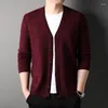 سترات رجال Zhuglemu Brand Cardigan Single Single Breadted Knitting Cardigans Men Clothing Ropa Hombre Cloths