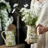 Vase à fleurs de citron rétro vintage en céramique créativité nordique français jardinage plantes vertes décorations de table fleur hydroponique HKD230823