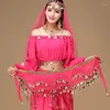 Stage Wear Belly Dance Taille Chaîne Hanche Écharpe Vague Ceinture Carrée