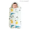 Pajamas Baby sleeping bag 0-6 months old newborn baby shower bag envelope 2.5Tog soft cotton cocoon design head and neck protector Z230810