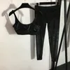 Literka drukują kobiety joga kamizelki velor camisole stretch legginsy wiele kolorów mody sportowe kamizelki