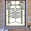 Window Stickers Custom Size Stained Glass Film Frosted Privacy Static Cling Retro Prairie Style Shower Bathroom Office Home Deco 230810